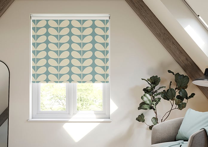 Orla Kiely Jumbo Solid Stem, Duckegg - Twist&Fit Roller Blind - Image 3